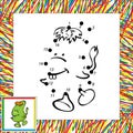 Funny vector alien (second) dot to dot