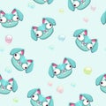 Funny vector childish seamless pattern