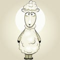 Funny vector sheep Royalty Free Stock Photo