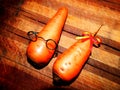 Funny vegetables boy carrot in glasses and girl carrot