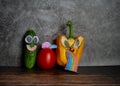 Funny Vegetables With Funny Faces. Vegetables Characters.