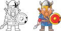 Funny viking, coloring book