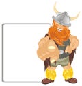 Viking and clean poster Royalty Free Stock Photo