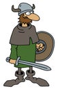 Funny viking warrior