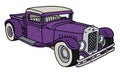 The funny violet hotrod truck Royalty Free Stock Photo