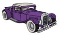 The funny violet hotrod truck Royalty Free Stock Photo