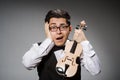 Funny violin player Royalty Free Stock Photo