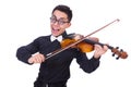 Funny violin player Royalty Free Stock Photo