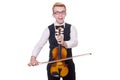 Funny violin player Royalty Free Stock Photo