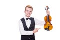 Funny violin player Royalty Free Stock Photo