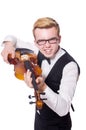 Funny violin player Royalty Free Stock Photo