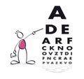 Funny vision test Royalty Free Stock Photo