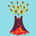 Funny volcano Royalty Free Stock Photo