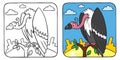 Funny vulture coloring book
