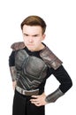 Funny warrior isolated Royalty Free Stock Photo