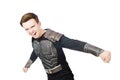 Funny warrior isolated Royalty Free Stock Photo