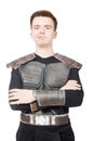 Funny warrior isolated Royalty Free Stock Photo