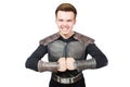Funny warrior isolated Royalty Free Stock Photo