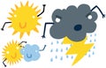 Funny Weather Icon Characters