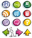 Funny web icons Royalty Free Stock Photo