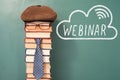 Funny webinar education concept Royalty Free Stock Photo