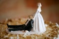funny wedding Couple Cake Ornament Royalty Free Stock Photo