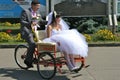 Funny wedding cycling