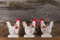 Funny Welcome White Chicken Rooster Country Cottage Kitchen Wood Royalty Free Stock Photo