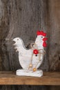 Funny Welcome White Chicken Rooster Country Cottage Kitchen Wood Royalty Free Stock Photo