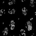 Funny White Handprints Tileable Seamless Texture Royalty Free Stock Photo