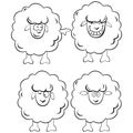 Funny white sheep. Royalty Free Stock Photo