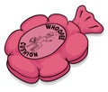 Funny Whoopee Cushion in Cartoon Style Isolated, Vector Illustration