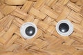 Funny Wiggle Google Eyes on Fabric Silly Background Royalty Free Stock Photo