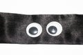 Funny Wiggle Google Eyes on Fabric Silly Background Royalty Free Stock Photo