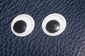 Funny Wiggle Google Eyes on Fabric Silly Background Royalty Free Stock Photo