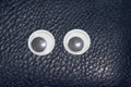 Funny Wiggle Google Eyes on Fabric Silly Background Royalty Free Stock Photo