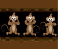 Funny Wise Monkeys See No Evil Hear No Evil Speak