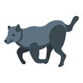 Funny wolf icon, isometric style Royalty Free Stock Photo