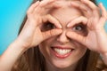 Funny woman eyes Royalty Free Stock Photo