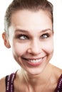Funny woman with eyes crossed Royalty Free Stock Photo
