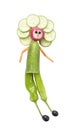 Funny woman made of vegetables