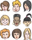 Funny women faces