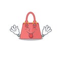 Funny women handbag cartoon design with tongue out face
