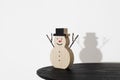 Funny wooden snowman