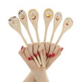 Funny wooden spoons