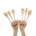 Funny wooden spoons