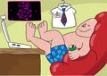 Funny work from home coronavirus social distancing cartoon