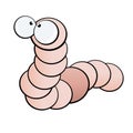 Funny worm illustration