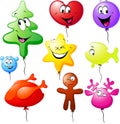 Funny xmas colorful balloons