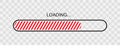 Funny Xmas loading banner with candy cane fill. Christmas progress bar. Holiday count down graph